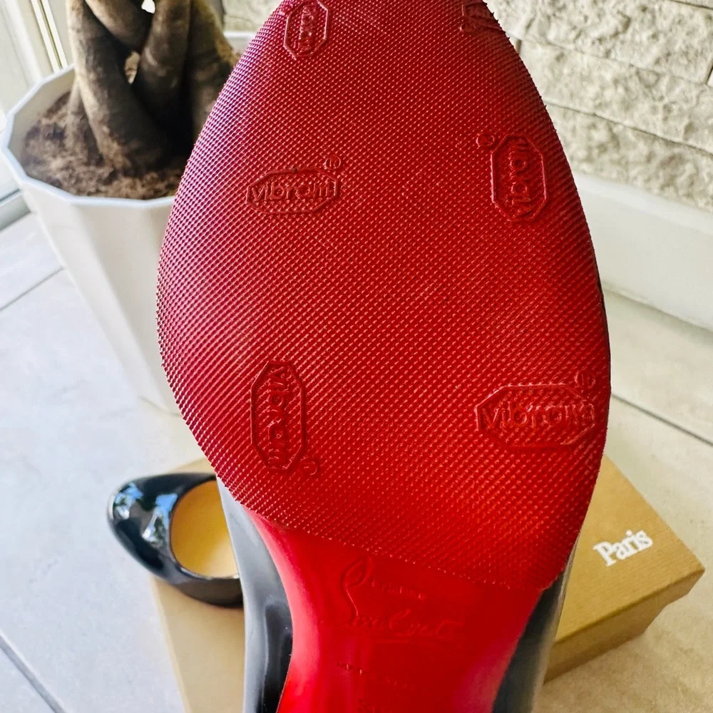 Christian Louboutin Simple Pump 100 Patent Calf Black size 36.5  US size 6 - Picture 16 of 16